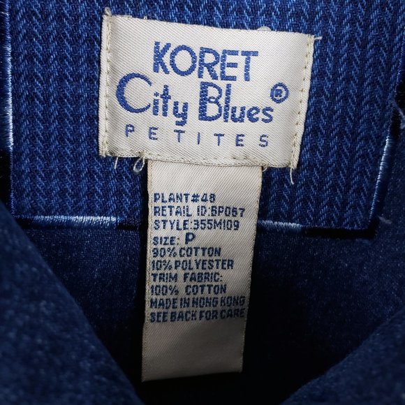 Koret City Blues Women's Embroidered Sequined Denim Blue Jean Cotton Coat Jacket - Picture 11 of 11
